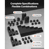 VEVOR 58 Piece 5/8" T-Slot Clamping Kit Hold Down Clamp 1/2"-13 Stud Size, for Bridgeport Mills, Standard Milling Machine, Drill Press, Heat Treated and Precision Ground, Flexible Height Adjustment