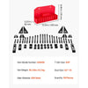 VEVOR 58 Piece 5/8" T-Slot Clamping Kit Hold Down Clamp 1/2"-13 Stud Size, for Bridgeport Mills, Standard Milling Machine, Drill Press, Heat Treated and Precision Ground, Flexible Height Adjustment
