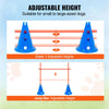VEVOR Dog Agility Hurdle Cone Set, 6 PCS Kit-12 x Cones, 6 x Agility Rods, Agility Training Equipment with Height Adjustable Crossbar, Puppy Obstacle Course Jump Starter with Cones Storage Bag