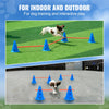 VEVOR Dog Agility Hurdle Cone Set, 6 PCS Kit-12 x Cones, 6 x Agility Rods, Agility Training Equipment with Height Adjustable Crossbar, Puppy Obstacle Course Jump Starter with Cones Storage Bag