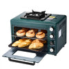 VEVOR Outdoor Oven, 2-in-1 Portable Gas Camping Stove Oven Combo, Adjustable Fire, 60-Minute Timer, Windproof, with Grill Shelf and Roasting Tray, for Camping Gear Backyard Picnic Outdoor Cooking