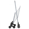 VEVOR Grocery Shopping Cart, 45L Stair Climbing Shopping Cart with 360° Rolling Swivel Wheels, Stair Climber Utility Cart with Tri-Wheels, Foldable Collapsible & Lightweight for Laundry Travel, Silver