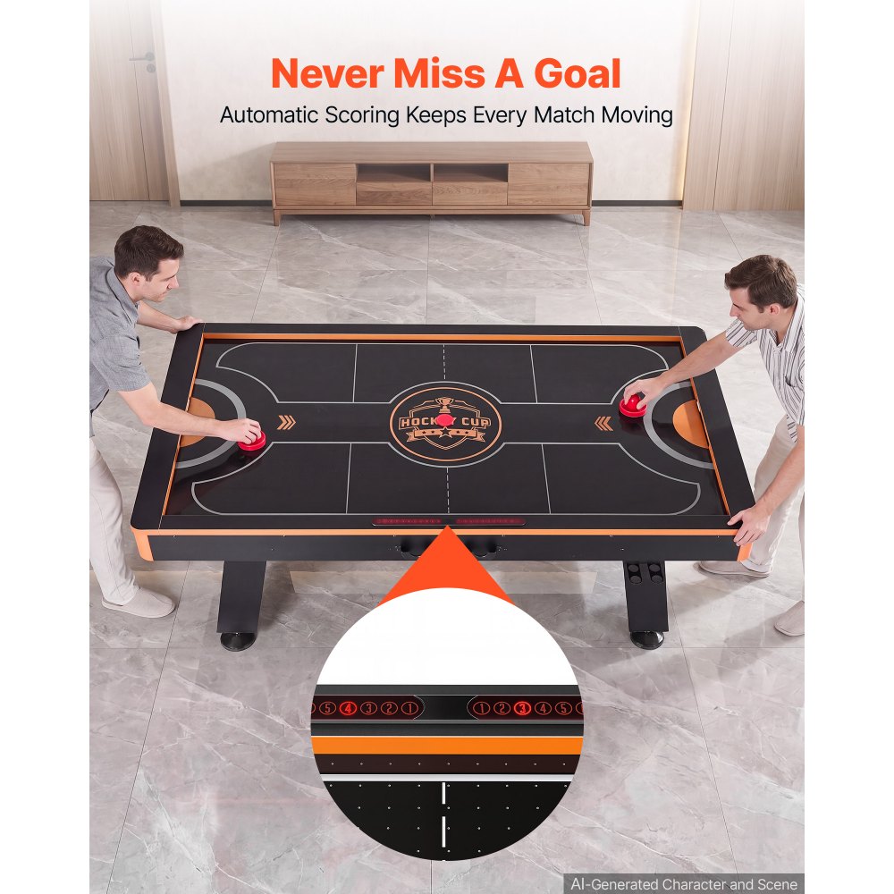VEVOR 3-in-1 Combo Game Table Set 80" Air Hockey Ping-Pong Dining Table, Space-Saving for Family Game Room Entertainment, Multi Combination Arcade Hockey Table, Complete Accessory Set Included