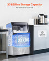 VEVOR commercial ice maker 33 lbs ice storage capacity