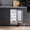 VEVOR Undercounter Built-in Ice Maker, 66 Lbs/Day Under Counter Nugget Ice Maker Machine with Reversible Door Stainless Steel, Freestanding Ice Maker for Commercial Home Kitchen, Electric Drainage
