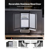 VEVOR Undercounter Built-in Ice Maker, 80 Lbs/Day Under Counter Ice Maker Machine with Reversible Door Stainless Steel, Freestanding Ice Maker for Commercial Home Kitchen, Electric Drainage