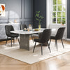 VEVOR Modern Dining Room Accent Chairs Set of 8, Upholstered Fabric Side Chair for Dining Tables, Space-Saving Kitchen Table Chair with Thick Cushions and Metal Legs, Black