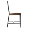 VEVOR Dining Chairs Set of 6, Wooden Table Chairs with Metal Frame and Backrest, Easy to Assemble Leather Side Chair, Modern Farmhouse Walnut Chair for Kitchen Living Room, Rustic Brown and Black