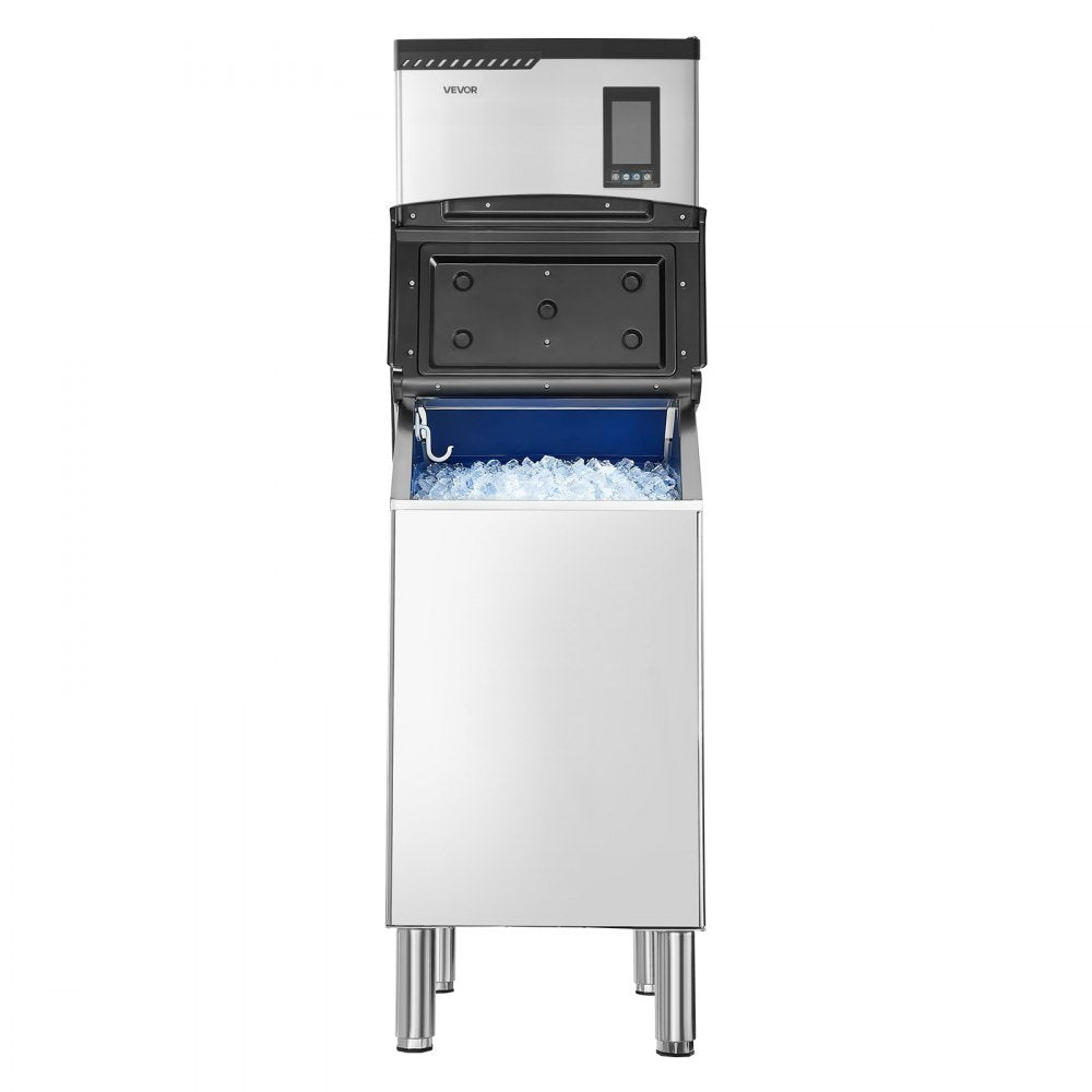 VEVOR Commercial Ice Maker Machine, 800LBS/24H Ice-Making Machine with 300LBS Stainless Steel Storage Bin, Auto Self-Cleaning Ice Maker with Touchscreen for Bar Cafe Restaurant Business Commercial