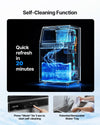 VEVOR Commercial Ice Maker Machine with Pump, 130Lbs/24H with 33Lbs Storage, 45 Cubes per Cycle, Freestanding & Under Counter Ice Maker with LED Display & Self-Cleaning, for Home Bar Restaurant