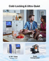 VEVOR Commercial Ice Maker Machine with Pump, 130Lbs/24H with 33Lbs Storage, 45 Cubes per Cycle, Freestanding & Under Counter Ice Maker with LED Display & Self-Cleaning, for Home Bar Restaurant