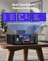 VEVOR 48V 200Ah LiFePO4 Lithium Battery, 2 Pack 100Ah, 10.24kWh Capacity, 51.2V Server Rack LiFePO4 Battery with Bluetooth, Max 6000 Cycles, LCD Display, for Off-Grid, Solar System, Backup Power