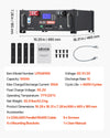 VEVOR 48V 400Ah LiFePO4 Lithium Battery, 4 Pack 100Ah, 20.48kWh Capacity, 51.2V Server Rack LiFePO4 Battery with Bluetooth, Max 6000 Cycles, LCD Display, for Off-Grid, Solar System, Backup Power