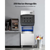 VEVOR Commercial Ice Maker Machine, 650LBS/24H Ice-Making Machine with 250LBS Stainless Steel Storage Bin, Auto Self-Cleaning Ice Maker with Touchscreen for Bar Cafe Restaurant Business Commercial