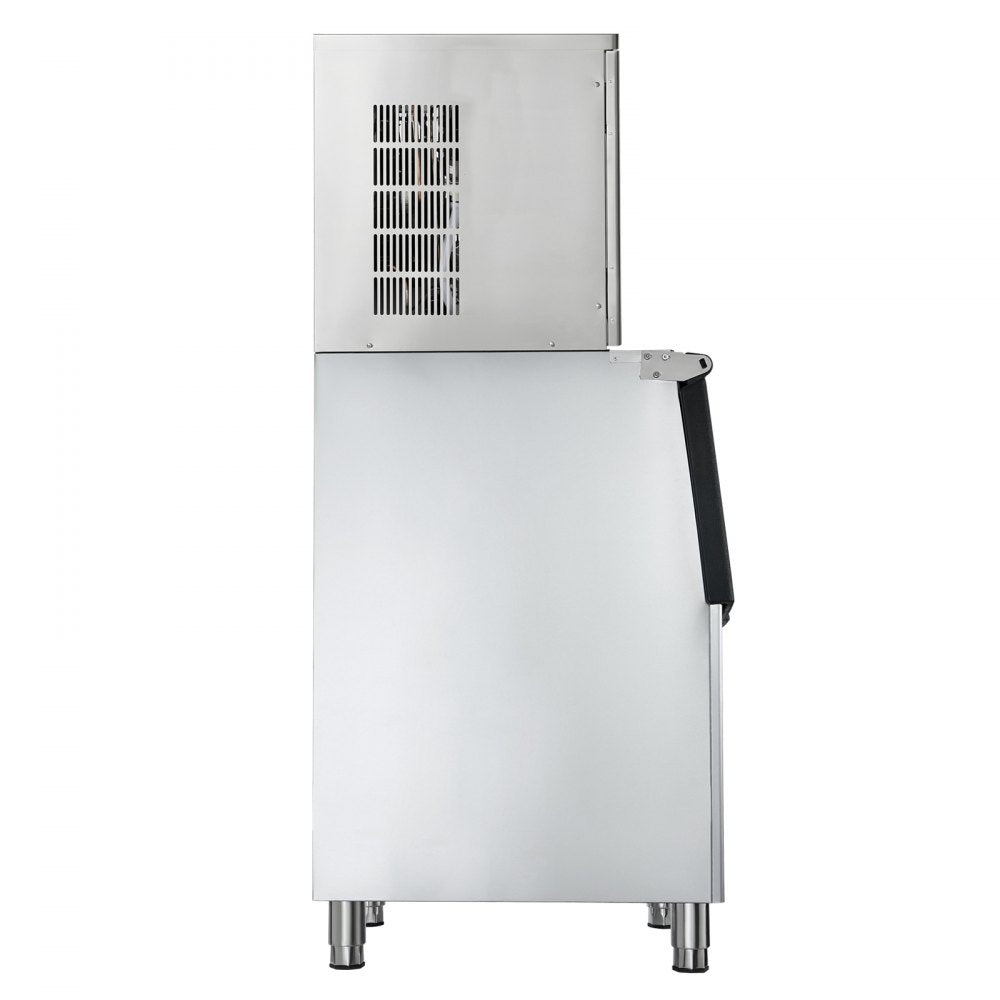 VEVOR Commercial Ice Maker Machine, 650LBS/24H Ice-Making Machine with 250LBS Stainless Steel Storage Bin, Auto Self-Cleaning Ice Maker with Touchscreen for Bar Cafe Restaurant Business Commercial