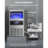 VEVOR Commercial Ice Maker Machine with Pump, 130 lbs/24h with 30 lbs Storage Capacity, Built-in/Freestanding/Under Counter, Stainless Steel Ice Maker with LED Display & Self-Cleaning, for Home Bar