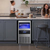 VEVOR Commercial Ice Maker Machine with Pump, 160 lbs/24h with 30 lbs Storage Capacity, Built-in/Freestanding/Under Counter, Stainless Steel Ice Maker with LED Display & Self-Cleaning, for Home Bar
