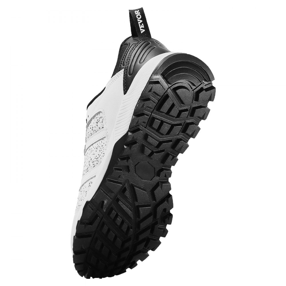 VEVOR Cross Training Shoes, W Width Sneakers US Size 10, Wide Toe Box Shoes with Arch Support & Adjustable Lace-up, Training Shoes for Running, Gymnastics, Dog Walking, and Weightlifting (White)