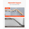 VEVOR Handrail Hardware Bracket, 6 Packs Heavy Duty Hand Rail Brackets, Flexible Angle Adjustment & Easy Install, Stair Railing Hardware for Stairways Handrail, Staircase,Matte Black