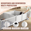 VEVOR Dog Whelping Box, 93.3 x 48.4 x 18.1in Dual Zone Whelping Box for Dogs and Puppies, Whelping Pen for Puppies, Dog Birthing Box with Rails, 2 Washable Pee Pads and 2 Storage Bags, White