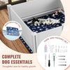 VEVOR Dog Whelping Box, 93.3 x 48.4 x 18.1in Dual Zone Whelping Box for Dogs and Puppies, Whelping Pen for Puppies, Dog Birthing Box with Rails, 2 Washable Pee Pads and 2 Storage Bags, White