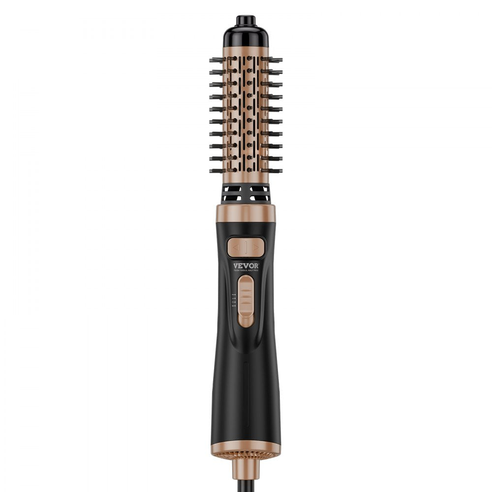 VEVOR Rotating Hair Dryer Brush, Ionic Hot Air Styling Brush with 1.5" and 2" Ceramic Coated Head, 4 in 1 Hair Dryer Styler and Volumizer, 3-Temp Blow Dryer Brush for Fast Drying Straightening Curling