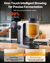 VEVOR Automatic Home Beer Brewer, 1500W Electric Beer Brewing Machine, 3.43 Gal All-in-One Home Brewer with Mash Boil Device, 304 Stainless Steel Internal Tank, Auto Temperature & Pressure Control