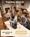 VEVOR Automatic Home Beer Brewer, 1500W Electric Beer Brewing Machine, 3.43 Gal All-in-One Home Brewer with Mash Boil Device, 304 Stainless Steel Internal Tank, Auto Temperature & Pressure Control