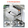 VEVOR Outdoor Kitchen Drawers, 18.5"W x 22.5"H x 22.5"D Triple Access Drawers, Stainless Steel Flush Mount Cabinets, BBQ Island Drawers Storage with Handle, for Outdoor Kitchens or Patio Grill Station
