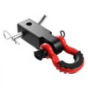 VEVOR Shackle Hitch Receiver, Fits 2" Receivers, 44100 lbs Breaking Strength, D Ring Shackle with Trailer Hitch Lock Pin, Heavy Duty Towing Accessories for Trucks, Jeeps, Off-Road Vehicle Recovery