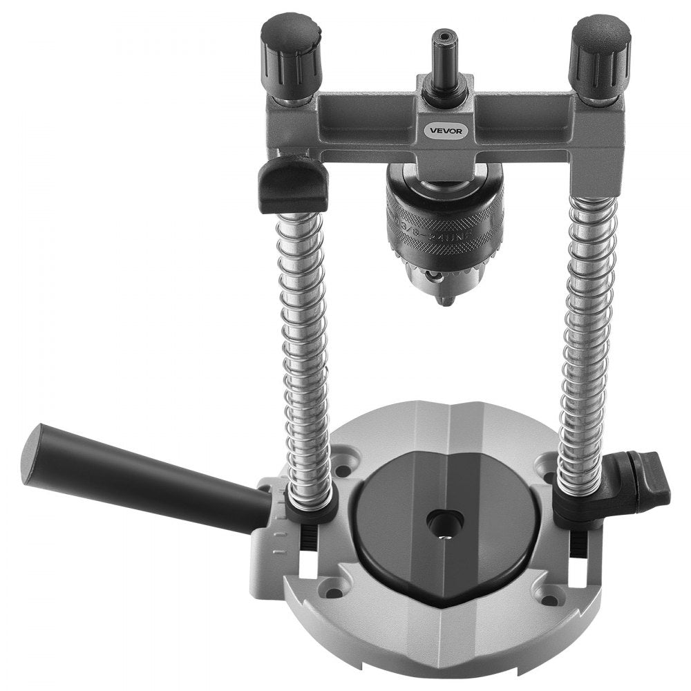 VEVOR Drill Guide, Multi-Angle Press Portable Precision Drilling Guide Jig Attachment, with Large Handle and Mounting Holes, Aluminum Alloy, for Drilling Angled or Straight Holes, for Wood Working