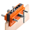 VEVOR Doweling Jig Kit, Self Centering Dowel Drill Jig for Straight Holes, Aluminum Alloy Woodworking Tools with 6 Drill Guide Bushings, Adjustable Width, for Wood Working, Drilling and Marking