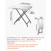 VEVOR Folding Grill Table 24x20in Camping Prep Tables Carbon Steel Tabletop, Lightweight & Compact for Picnic BBQ Tailgating, 70 lbs Capacity, Outdoor Pizza Oven Stand with Garage Rack, Tissue Holder