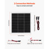 VEVOR 20W 12V Solar Panel Battery Charger, Solar Battery Trickle Charger Maintainer with Intelligent MPPT Controller & Adjustable Mount Bracket, IP67 Waterproof for Car Boat RV Motorcycle Trailer
