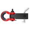 VEVOR Shackle Hitch Receiver, Fits 2" Receivers, 52900 lbs Breaking Strength, D Ring Shackle with Trailer Hitch Lock Pin, Heavy Duty Towing Accessories for Trucks, Jeeps, Off-Road Vehicle Recovery