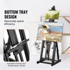 VEVOR Studio H-Frame Easel, Holds Canvas Art up to 77", Beechwood Artists Easel for Painting with Bottom Tray, Double Canvas Position, 22 lbs Load Capacity Studio Easel, Adjustable Art Painting Easel