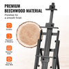 VEVOR Studio H-Frame Easel, Holds Canvas Art up to 77", Beechwood Artists Easel for Painting with Bottom Tray, Double Canvas Position, 22 lbs Load Capacity Studio Easel, Adjustable Art Painting Easel