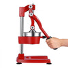 VEVOR Manual Citrus Juicer, 15" Tall Hand Press Orange Juicer, Manual Fresh Juice Extractor for Lemon Pomegranate Grapefruit, Heavy-Duty Cast Iron, Easy to Clean, Home & Commercial Use, Red