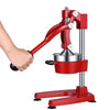 VEVOR Manual Citrus Juicer, 15" Tall Hand Press Orange Juicer, Manual Fresh Juice Extractor for Lemon Pomegranate Grapefruit, Heavy-Duty Cast Iron, Easy to Clean, Home & Commercial Use, Red