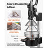 VEVOR Manual Citrus Juicer, 19" Tall Hand Press Oranges Juicer, Manual Fresh Juice Extractor for Lemon Pomegranate Grapefruit, Heavy-Duty Cast Iron, Easy to Clean, Home & Commercial Use, Black
