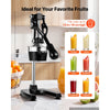 VEVOR Manual Citrus Juicer, 19" Tall Hand Press Oranges Juicer, Manual Fresh Juice Extractor for Lemon Pomegranate Grapefruit, Heavy-Duty Cast Iron, Easy to Clean, Home & Commercial Use, Black