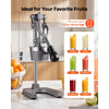 VEVOR Manual Citrus Juicer, 19" Tall Hand Press Orange Juicer, Manual Fresh Juice Extractor for Lemon Pomegranate Grapefruit, Heavy-Duty Cast Iron, Easy to Clean, Home & Commercial Use, Silver Gray