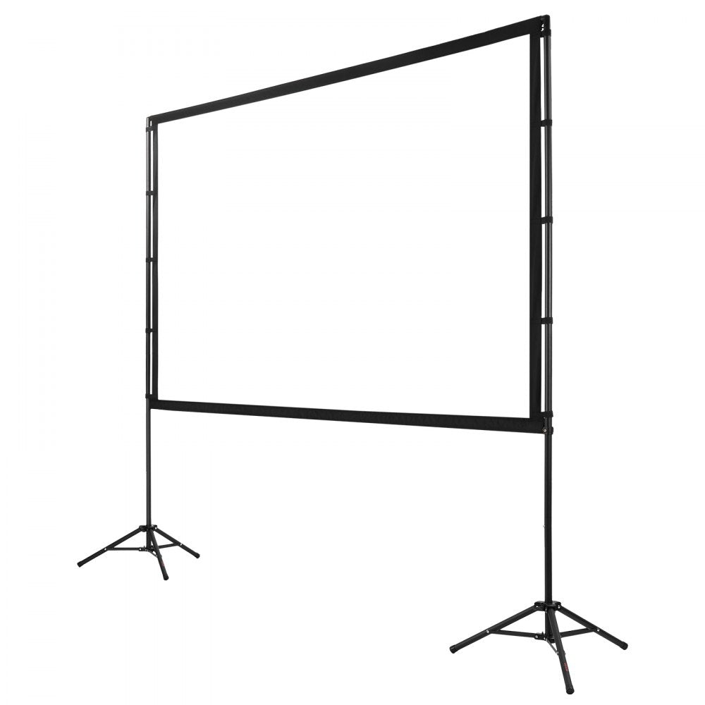 VEVOR Projector Screen with Stand, 100 Inch 160° Wide Angle Indoor Outdoor Projection Screen, 16:9 4K HD Wrinkleless Portable Dual-Tripod Screens with Carry Bag, for Movie Home Theater Presentation