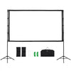 VEVOR Projector Screen with Stand, 100 Inch 160° Wide Angle Indoor Outdoor Projection Screen, 16:9 4K HD Wrinkleless Portable Dual-Tripod Screens with Carry Bag, for Movie Home Theater Presentation