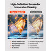 VEVOR Projector Screen with Stand, 80 Inch 160° Wide Angle Indoor Outdoor Projection Screen, 16:9 4K HD Wrinkleless Portable Dual-Stand Screens with Carry Bag, for Movie Home Theater Presentation