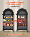 VEVOR arched display cabinet - adjustable shelves for collectibles of various sizes