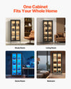 One cabinet fits your whole home: study room, living room, game room, bedroom (lifestyle collage)