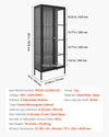 Detailed size diagram and product specifications (infographic)