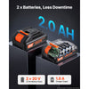 VEVOR Right Angle Drill 1/2 in Square Drive 90 Degree Cordless Angle Drill, For Cabinets, Corners, Frames, Tight Spaces, Brushless Motor, Adjustable Speed, LED Lighting, with 2 Batteries and Charger