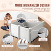 VEVOR Dog Whelping Box, 38.6 x 38.6 x 18.1in Whelping Box for Dogs and Puppies, Whelping Pen for Puppies, Dog Birthing Box with Rails and Washable Pee Pad, Whelping Box for Medium Breed Dogs, White